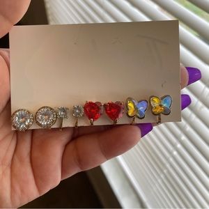 4 piece bundle of clip on earrings